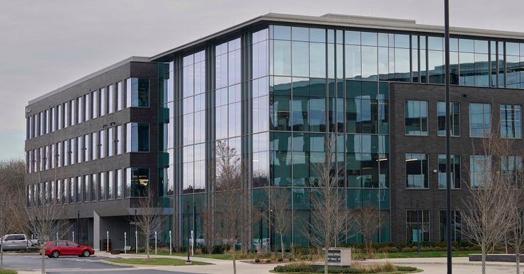 The CoreCivic corporate headquarters in Brentwood, Tennessee, in 2023. The private prison operator is proposing to run an immigration detention center in Leavenworth, Kansas.